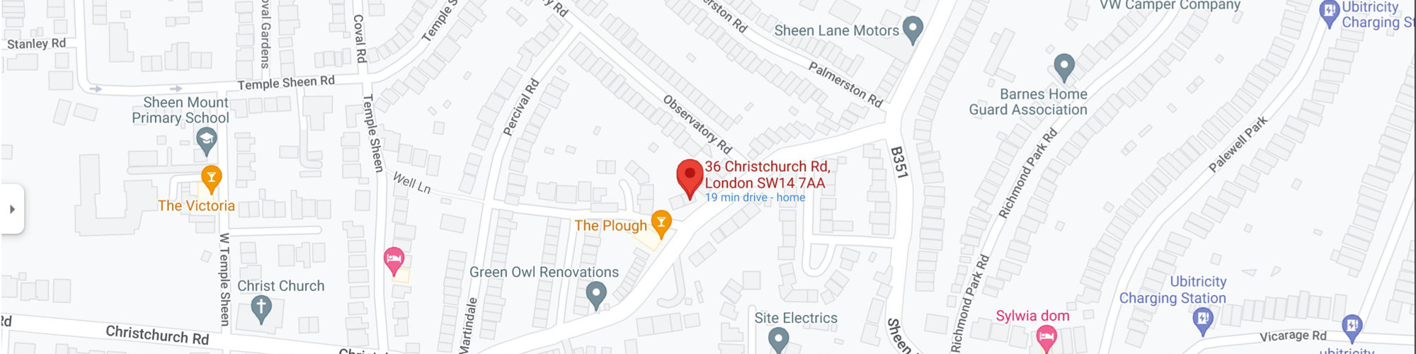Map - Christchurch Rd Almshouses